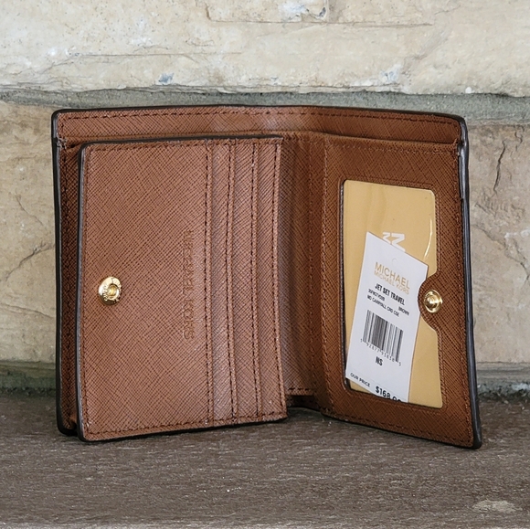 Michael Kors Jet Set Logo MD Wallet Brown - Picture 3 of 4